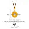 Colgante de filigrana hueca estilo chino nuevo bañado en oro vietnamita con diamantes y brújula de calabaza giratoria, diseño de nicho de lujo ligero para mujeres