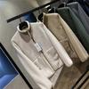 ¡Fuera del K-wave azul entero polar compuesto sencillo! Chaqueta de Cuello Cálido de Piel de Cordero Engrosada para Hombre, Chaqueta de Moda