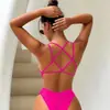 Europa y Estados Unidos nuevo sexy espalda descubierta hermoso espalda traje de baño de una pieza sexy comercio exterior bikini bikini transfronterizo
