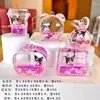 Muñeca de Gato Kt de Dibujos Animados con Arena Líquida en una Botella Venta al por Mayor Decoración Creativa para Escritorio Llavero Acrílico Colgante Pequeño Accesorio