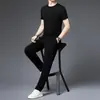 Traje de Hombre de Seda de Hielo 2025 Verano Delgado Holgado Versátil Traje Fresco y Cómodo de Verano Una Pieza Dropshipping