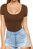 Camiseta Sexy de Manga Larga con Escote Bajo Ajustada a la Figura con Lazo en la Cintura para Mujer Estilo Europeo y Americano Amazon 2024