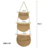 Bolsa de Red de Frutas de Tres Capas Transfronteriza, Bolsa de Almacenamiento Desmontable para Colgar en la Pared, Cesta Colgante Bohemia Decorativa Tejida para Frutas y Verduras