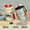 Nova caneca térmica e que mantém o frio, design de maçã arco-íris com ponto vermelho, um presente para meninas, portátil para uso ao ar livre, caneca de café estilosa para estudantes