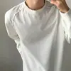 Camiseta de manga larga acolchada pesada estilo coreano, sudadera de cuello redondo con diseño metálico para otoño e invierno, camisa de moda de nicho para hombres y mujeres