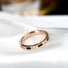 Anel Retrô Borboleta Feijão Branco Zircônia Aço Titânio Feminino Design de Nicho Celebridade da Internet Personalidade Anel de Moda Dourado 18k