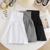 Falda Corta de Estilo Coreano de Alta Gama Estilo Ballet para Maternidad Falda Plisada que Cubre las Caderas Falda Pantalón Verano Línea A Falda Corta de Maternidad