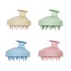 Cepillo de champú para cabello, cepillo de trigo naranja, cepillo de limpieza de fibra de varilla, cepillo de masaje suave de silicona con dientes en stock.