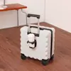 Mala Estilo Biscoito de Aparência Sofisticada, Pequena e Fofa, Mala de Rodinha para Embarque 18 polegadas Mala Leve