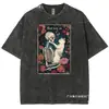 2025 Nuevo Modelo Comercio Exterior Marca Independiente Holgada y Cómoda Retro Y2K Anime Unisex Camiseta Lavada Adulto Camiseta Corta