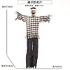 Roupas Xadrez Novas de Halloween Decoração de Fantasma Zumbi Pingente Casa Assombrada Sala Secreta Juta Rasgada Adereços de Terror Luminosos