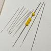 Aguja para abalorios ojo de aguja 55 mm agujero grande fácil de pasar cuerda cuentas pequeñas agujeros pequeños cuentas cuentas de arroz auxiliar manual herramienta universal