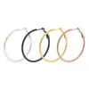 Brincos Europeus e Americanos Transfronteiriços Exagerados Argolas Lisas com Pino de Prata S925 Joias de Estilo Minimalista de Luxo Leve de Nicho