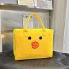Linda Bolsa de Viaje Nueva de Dibujos Animados de Gran Capacidad Bolsa de Almacenamiento Bolsa de Equipaje Maleta con Ruedas Puede Almacenar Expansión de Fieltro Guangzhou