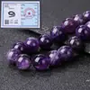 Amatista Natural Cuentas Sueltas Hilo Largo Materiales para Joyería DIY Pulseras con Cuentas Amatista Noche Oscura Cuentas Redondas Venta al Por Mayor