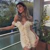 Vestido nuevo de Amazon para mujer europea y americana con cuello con volantes, vestido francés, vestido de verano, Pure Desire