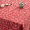 Mantel de Algodón y Lino Estilo Étnico Retro con Estampado Floral Azul para Casa de Huéspedes, Mantel para Mesa de Centro Azul y Blanco, Mantel Rectangular para Mesa de Comedor y Tela para Exhibición en Puesto