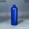 Suministro del Fabricante Material HDPE 28 dientes 500ML Azul Hombro Redondo Botella de Plástico Botella Dispensadora de Limpiador Líquido