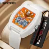 Reloj Juvenil Sanda Doble Zona Horaria Luminoso Multifuncional Unisex Electrónico Moda Tendencia Cronógrafo