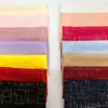 Tela Nueva de Gasa con Rayas Estampadas en Dorado, Material de Tela con Líneas Geométricas, Accesorios de Gasa para Decoración de Bodas, Accesorios para Ropa