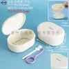 Caixa de Armazenamento de Instrumento de Beleza para Dentes, Caixa de Limpeza de Aparelhos de Camada Dupla, Caixa Portátil de Armazenamento de Aparelhos com Espelho, Caixa para Deixar Alinhadores de Implante de Moldeira