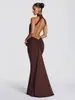 Vestido Nuevo de Primavera Transfronterizo Europeo y Americano 2026, Vestido de Tirantes Plisado Delgado de Moda y Elegante Espalda Descubierta