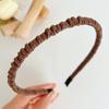 Corea Nueva Diadema Plegada de Cuero Temperamento Retro Aro Simple para Flequillo Accesorios para Lavar el Cabello Venta al por Mayor R472