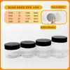 Tapa Negra para Mascota Botella de Plástico 47 Crema Dental Mascarilla Crema para Ojos Crema Facial Botella Boca Ancha Transparente Paquete de Prueba Envase Pequeño