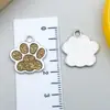 Collar con Colgante de Huella de Pata de Perro de Colores Brillantes DIY, Llavero, Encanto, Accesorios de Joyería de Aleación de Esmalte con Forma de Pata de Oso, Pata de Gato