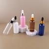 Botella cuentagotas de PET de 50 ml para aceite esencial tapa de color brillante botella de plástico botella para mezclas botella para rellenar botella de aceite esencial botella para cosméticos para rellenar