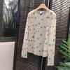 Verano Nuevo Ropa de Protección Solar de Seda de Hielo Camiseta de Malla de Manga Larga para Mujer Top Fino con Estampado de Luna Camiseta Básica Shihai