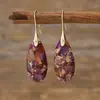 Brincos Pendentes de Pedra Imperial Boêmia em Forma de Gota de Água de Alta Qualidade Transfronteiriços Novos Produtos Acessórios de Joias Populares Europeus e Americanos I