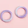 Llavero con Anillo de Llavero de Cuentas Redondas con Forma de Corazón Retorcidas, Cierre de Resorte Pintado en Spray de Aleación, Accesorios para Joyería de Cuentas Hechos a Mano DIY