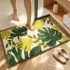 Alfombrilla de suelo absorbente de flocado para baño transfronteriza, alfombra tufted antideslizante para el baño, alfombra para la entrada del inodoro del hogar