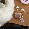Funda Protectora para Auriculares AirPods 4ª Generación con Colgante de Estrella a Cuadros Beige Adecuada para Apple Airpodspro3/2ª Generación