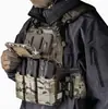 Suporte para celular colete tático MOLLE Montagem ao ar livre Ventilador militar Peito pendurado Campo Peito Frente Placa Porta-placas Dobrável Navegação