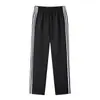 Pantalones Deportivos Casuales Transfronterizos para Hombres y Mujeres con Tres Rayas Temporada de Primavera y Otoño Talla Grande Pantalones de Chándal Deportivos Marca de Moda Pierna Recta Dos Aberturas Pantalones Largos