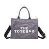 Bolsa Tote de Lona Personalizada de Mano 2022 Nueva Impresión de Letras Correa Ancha para el Hombro Bolso Bandolera de un Solo Hombro con Impresión de Logotipo