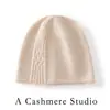 Sombrero de Cachemir 100% Puro Suave y Esponjoso para Mujer para Otoño e Invierno, Elegante Gorro de Punto Trenzado de Color Sólido, Cálido Gorro de Punto con Protección para los Oídos