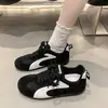 Zapatillas deportivas amarillas de mujer estilo racing, nuevo modelo otoño 2026, versátiles y populares, zapatillas retro ligeras de suela blanda