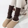 Meias Outono e Inverno 2025 para Meninas da Amazon Japão e Coreia, Meias 3/4 com Pompons, Meias de Cano Médio, Meias Largas, Meias Longas
