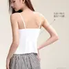 Algodão Respirável Linho Simples Roupa Íntima Feminina Camisolete Colete Roupa Íntima Confortável Ajuste ao Corpo Sem Costura Costas Bonitas Copo Fixo Integrado