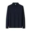[10A Antibacteriano] Camisa polo de manga larga para hombre, top de negocios casual, nueva colección de otoño, camiseta con cuello elástico de infrarrojo lejano