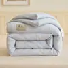 Colcha de fibra de soja, colcha de inverno, enchimento de colcha de algodão, colcha fresca para primavera, outono, verão, colcha de ar condicionado, adequada para camas de solteiro e casal de dormitórios, uso estudantil, uso em todas as estações
