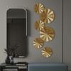 Decoração de Parede de Ferro Dourado de Luxo Leve para Sala de Estar Decoração de Parede para Casa Decoração de Parede de Metal
