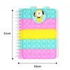 Bobina pop de burbujas de silicona, cuaderno de silicona con orejas, cuaderno de desratización, fabricantes, venta al por mayor