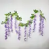 Venda Direta do Fabricante: Flores Artificiais de Glicínia, Flores Artificiais Densas de Feijão para Decoração de Casamento, Decoração de Teto, Flores Artificiais, Plantas Verdes de Plástico