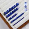 Cuentas Sueltas de Lapislázuli Natural 7A Piedra Preciosa Azul Afgana Natural con Cuentas Pulsera de una Sola Cuenta Material DIY Hecho a Mano