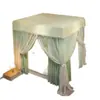 Cortina de Mosquiteiro para Cama Toldo Doméstico Quarto Integrada com Suporte Criptografada Espessada Tribunal Cama de Chão Manto Tecido Superior à Prova de Poeira