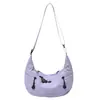 Bolso versátil impermeable de hombro y cruzado para mujer estilo japonés, bolso de nylon multifuncional para el día a día con diseño de cuerno, bolso casual de gran capacidad